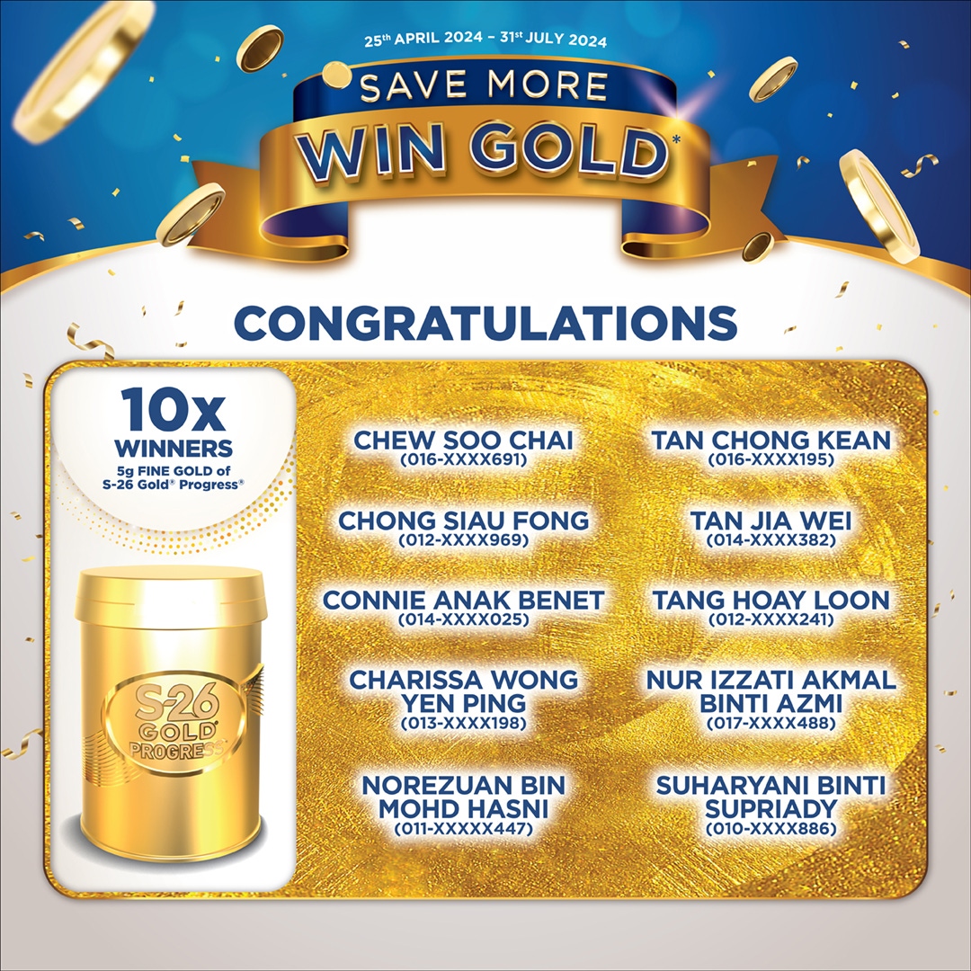 SAVE MORE WIN GOLD, GRAND PRIZE WINNERS